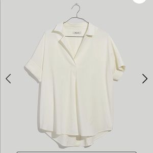 Madewell Courier Button-Back Shirt in Pure White size S like new